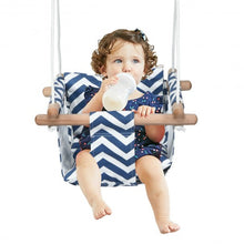 Load image into Gallery viewer, Indoor Outdoor Baby Canvas Hanging Swing-Blue