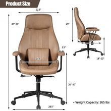 Load image into Gallery viewer, Adjustable Ergonomic High Back Office Chair with Lumbar Support-Brown
