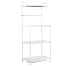 Load image into Gallery viewer, 4-Tier Kitchen Storage Baker Microwave Oven Rack Shelves-White