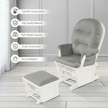 Load image into Gallery viewer, Baby Nursery Relax Rocker Rocking Chair Set-Light Gray