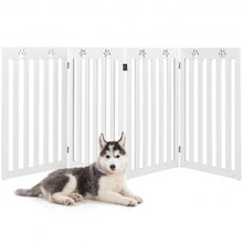 Load image into Gallery viewer, 36" Folding Wooden Freestanding Pet Gate with 360° Hinge-White