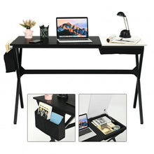 Load image into Gallery viewer, Writing Study Computer Desk with Drawer and Storage Bag-Black