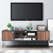 Load image into Gallery viewer, 60" TV Stand Media Center Storage Cabinet with Metal Leg