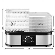 Load image into Gallery viewer, 5 Tray Temperature Control Fruit Vegetable Dryer