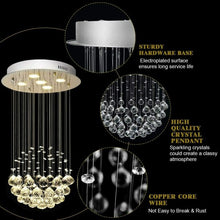 Load image into Gallery viewer, Mount Modern Crystal Chandelier with Crystal Balls