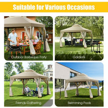 Load image into Gallery viewer, Outdoor 2-Tier 10' x 10' Screw-free Structure Shelter Gazebo Canopy