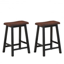 Load image into Gallery viewer, 24" Height Set of 2 Home Kitchen Dining Room Bar Stools-Coffee