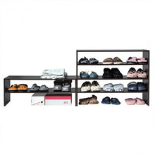 Load image into Gallery viewer, 3 Pcs 31-Inch Stackable Shoe Rack-Brown