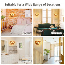 Load image into Gallery viewer, Tiffany-Style 1-Light Wall Sconce with 12" Glass Lampshade