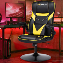 Load image into Gallery viewer, Rocking Gaming Chair Height Adjustable Swivel Racing Style Rocker -Yellow