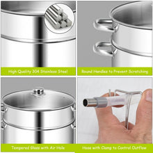 Load image into Gallery viewer, 10 Quart Stainless Steel Fruit Juicer Steamer Multipot