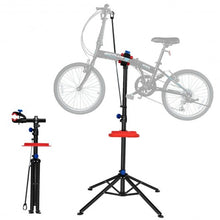 Load image into Gallery viewer, Pro Bike Adjustable 41" To 75'' Cycle Bicycle Rack Repair Stand w/ Tool Tray Red