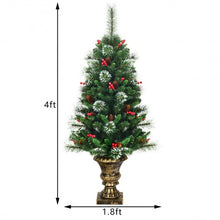 Load image into Gallery viewer, 4 ft Snowy Christmas Entrance Tree