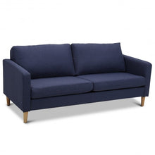 Load image into Gallery viewer, Upholstered Modern Fabric Love Seat Sofa-Blue