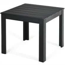 Load image into Gallery viewer, Wooden Square Patio Coffee Bistro Table-Black