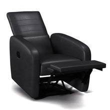 Load image into Gallery viewer, Contemporary Foldable-Back Leather Manual Recliner Sofa Chair-Black