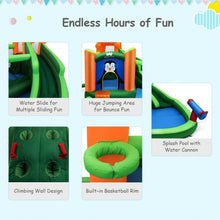Load image into Gallery viewer, Inflatable Water Park Bouncer with Climbing Wall Splash Pool Water Cannon