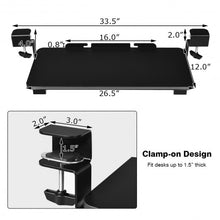 Load image into Gallery viewer, Keyboard Tray Under Desk Clamp-On Retractable Platform Computer Drawer
