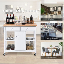 Load image into Gallery viewer, Rolling Kitchen Trolley Island Utility Cart Storage Shelf-White
