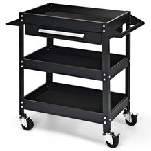 Load image into Gallery viewer, Rolling Tool Cart Mechanic Cabinet Storage ToolBox Organizer with Drawer-Black