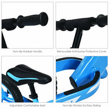 Load image into Gallery viewer, 12" Kids No-Pedal Balance Bike with Adjustable Seat-Blue