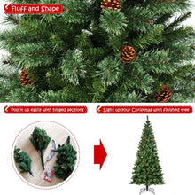 Load image into Gallery viewer, 8 ft Premium Hinged Artificial Christmas Tree Pine Needles