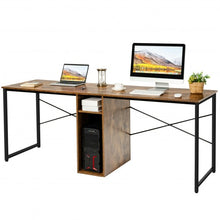 Load image into Gallery viewer, 79" Multifunctional Office Desk for 2 Person with Storage-Brown