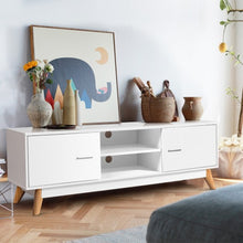 Load image into Gallery viewer, Entertainment Center Console Cabinet TV Stand with 2 Doors