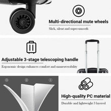 Load image into Gallery viewer, Front Pocket Luggage Business Trolley Suitcase withTSA Locks-Black