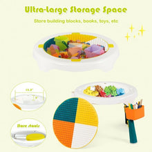 Load image into Gallery viewer, 5-in-1 Kid Folding Storage Activity Table Chair Set-Green