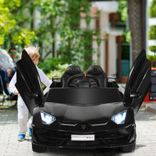 Load image into Gallery viewer, 12 V Licensed Lamborghini SVJ RC Kids Ride On Car with Trunk and Music-Black