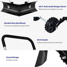 Load image into Gallery viewer, Dual Rolling Snow Pusher w/ 6" Wheels & Adjustable Handle