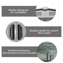 Load image into Gallery viewer, 8x8 ft Outdoor Garden Galvanized Steel Storage Shed with Sliding Door-Gray