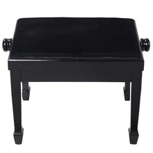 Load image into Gallery viewer, New Height Adjustable 18"-22" Piano Bench Solid Wood Black
