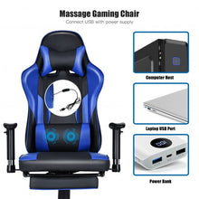 Load image into Gallery viewer, Massage Gaming Chair Recliner w/Footrest and Adjustable Armrests for Home&Office