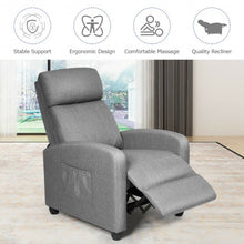 Load image into Gallery viewer, PU Leather Massage Recliner Chair with Footrest-Gray