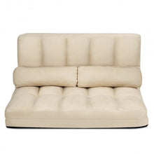 Load image into Gallery viewer, Foldable Floor 6-Position Adjustable Lounge Couch-Beige
