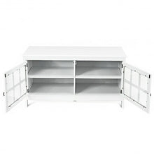 Load image into Gallery viewer, 50" TV Stand Modern Wood Storage Console with 2 Doors-White