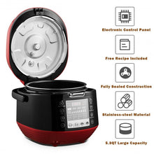 Load image into Gallery viewer, 12-in-1 Multi-use Programmable Electric Pressure Cooker Non-stick Pot-Red
