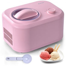 Load image into Gallery viewer, 1.1 QT Ice Cream Maker Automatic Frozen Dessert Machine with Spoon-Pink