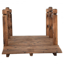 Load image into Gallery viewer, 5' Wooden Garden Bridge Arc Stained Finish Footbridge Decorative