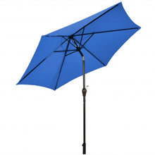 Load image into Gallery viewer, 10 ft Outdoor Market Patio Table Umbrella Push Button Tilt Crank Lift-Blue