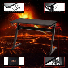 Load image into Gallery viewer, Cup & Headphone Holder Z-shape Frame E-sports Gaming Desk