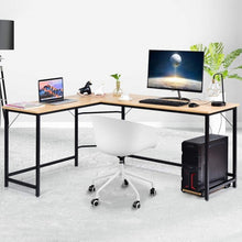 Load image into Gallery viewer, L Shaped Desk Corner Computer Desk PC Laptop Gaming Table Workstation-Natural