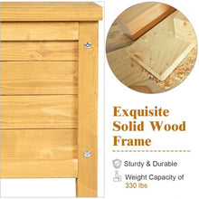 Load image into Gallery viewer, 16.5 Gallon Wood Storage Bench Deck Outdoor Seating 35.5"-Yellow