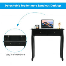 Load image into Gallery viewer, Removable Floating Organizer 2-Tier Mission Home Computer Vanity Desk-Black