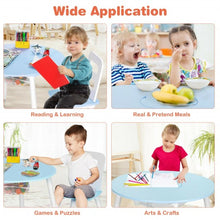 Load image into Gallery viewer, Wood Activity Kids Table and Chair Set with Center Mesh Storage for Snack Time and Homework-Blue