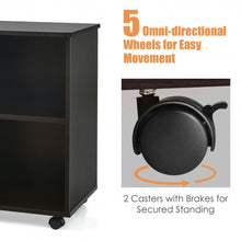 Load image into Gallery viewer, 3-Drawer Mobile Lateral File Cabinet Printer Stand-Espresso