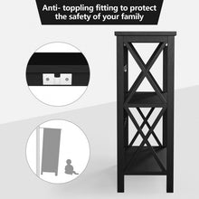 Load image into Gallery viewer, 3-Tier Bookshelf Wooden Open Storage Bookcase for Home Office-Black