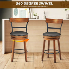 Load image into Gallery viewer, Set of 2 25.5" Swivel Counter Height Dining Chair